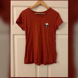 One Size Brandy Melville Alien Patch Shirt